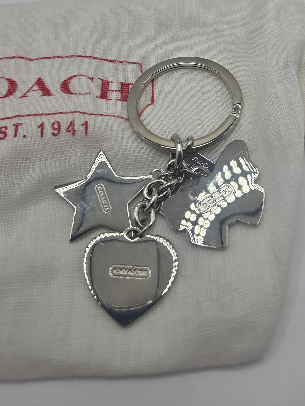 Coach charm heart